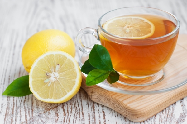 зеленый чай и лимон